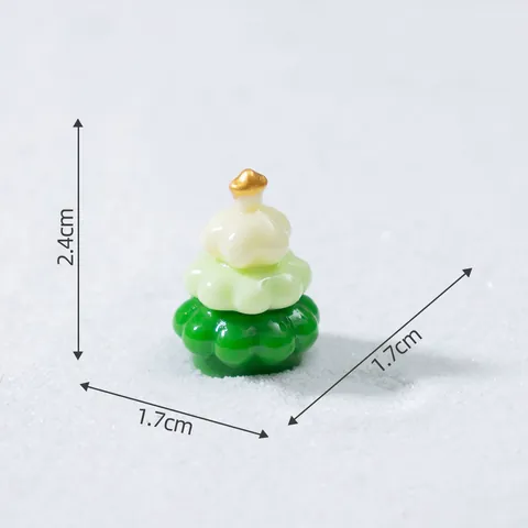 Miniature Christmas Tree Resin Ornaments Gradient Cartoon Figurine For Micro Landscape DIY Snow Scenery Home Desk Decoration