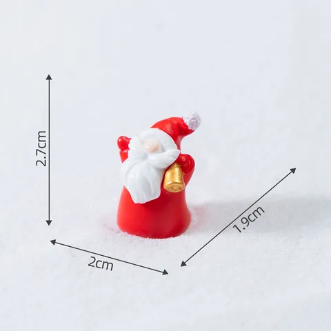 Figuritas en Miniatura de Papá Noel de Resina para Micro Paisajes Decoraciones DIY Escena de Nieve Adornos de Escritorio Pequeñas Estatuas