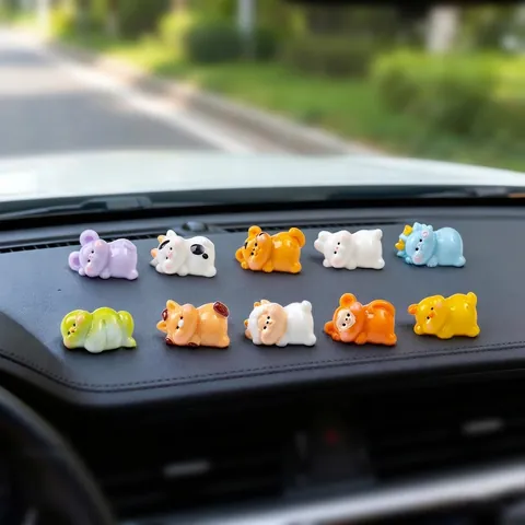 Dodici Segni Zodiacali Statuine di Animali in Resina Piccoli Ornamenti per la Decorazione della Scrivania dell'Auto Fai da Te