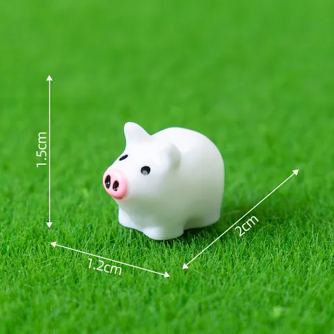 Süße Miniatur Schwein Figur Harz Mikro Landschaft DIY Dekoration Kleines Tier Schweinchen Ornamente Für Schreibtisch Garten Deko