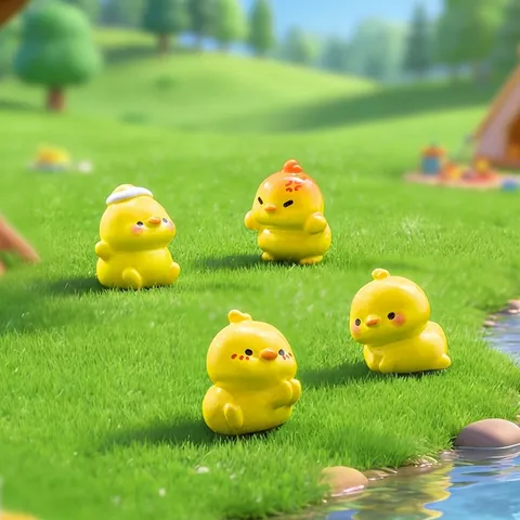 Mini Duck Figurines Resin Micro Landscape Ornaments Cute Yellow Duck Cake Decor DIY Fairy Garden Accessories Home Decor
