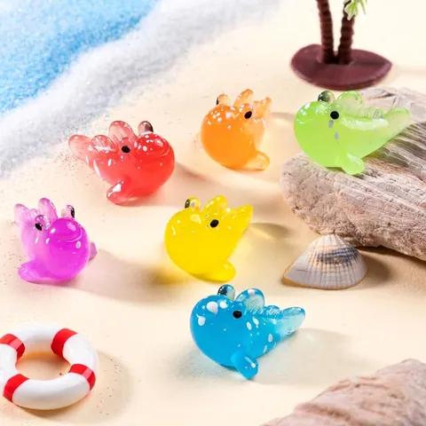 Luminous Mudskipper Figurine Resin Miniature Animal Model Micro Landscape Garden Decor DIY Sand Beach Craft Accessories