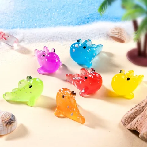 Luminous Mudskipper Figurine Resin Miniature Animal Model Micro Landscape Garden Decor DIY Sand Beach Craft Accessories