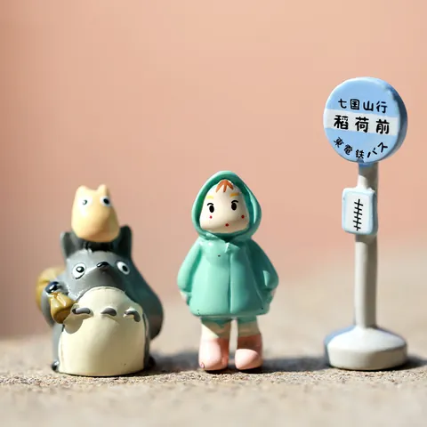 Miniature Anime Style Cartoon Animal Figurine PVC Plastic Craft For Garden Fairy Decor Desktop Micro Landscape Home Decoration