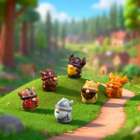 Mini Viking Warrior Gnome Resin Figurine Nordic Dwarf Warrior Statue For Micro Landscape DIY Craft Accessories Desk Decor Cartoon Miniature