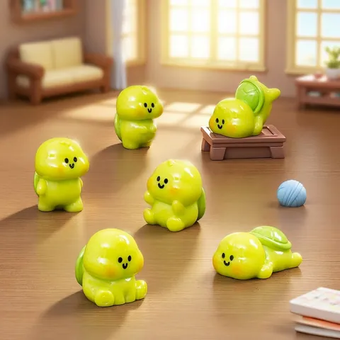 Miniature Resin Fat Turtle Figurine For Micro Landscape Cute Cartoon Animal DIY Decoration Accessories Desktop Ornament