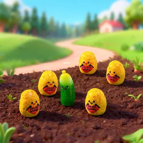 Inspirational Potato Cucumber Mini Resin Figurines Cute Vegetable Micro Landscape Gardening DIY Ornaments Desktop Decor Gift