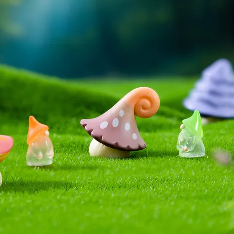 Simulation Forest Mushroom Miniature Ornament Resin Micro Landscape Fairy Garden DIY Terrarium Decoration Accessories