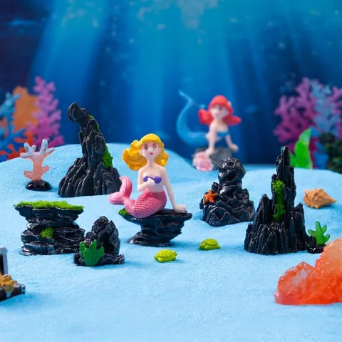 Resin Undersea Reef Miniature Ornaments For Aquarium Fish Tank Landscaping Moss Simulated Coral Rockery DIY Terrarium Decor
