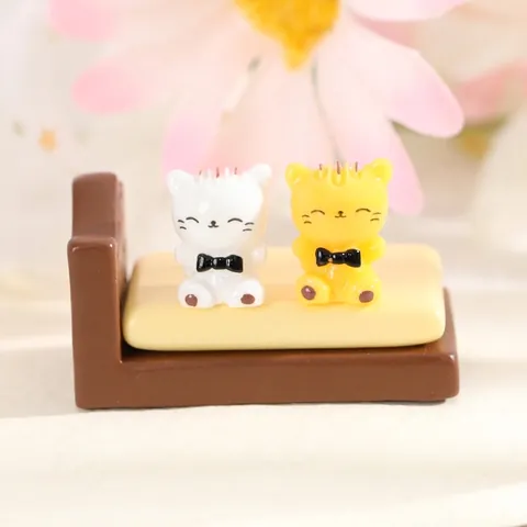 Mini Resin Cat Ornaments Micro Landscape Decoration Cartoon Cat Figurines DIY Miniature Bonsai Accessories Garden Decor