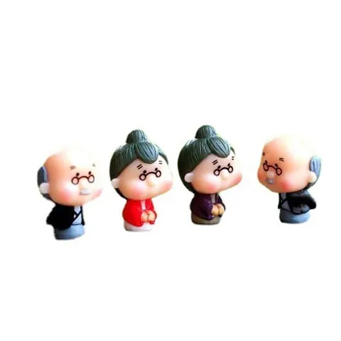 Miniatura Nonno Nonna Statuetta Invecchiare Insieme Muschio Micro Paesaggio Ornamento Plastica DIY Giardino Decorazione Pianta