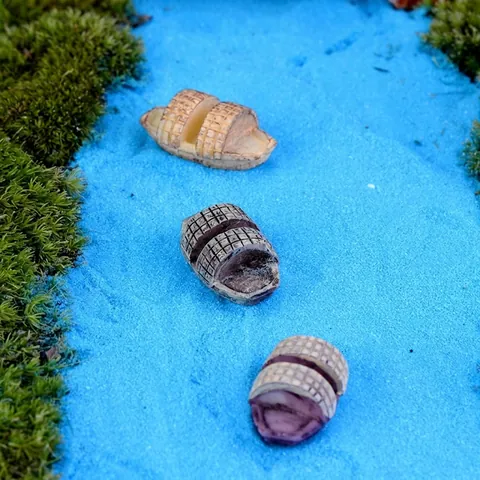Miniatura Barca Wupeng Ornamento in Resina Stile Cinese Barca con Tendalino per DIY Micro Paesaggio di Muschio Bottiglia Acquario