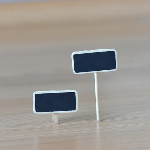 Mini Letrero de Pizarra de Madera Decoración de Micro Paisaje Musgo Planta Suculenta Estaca Accesorio de Jardín Miniatura