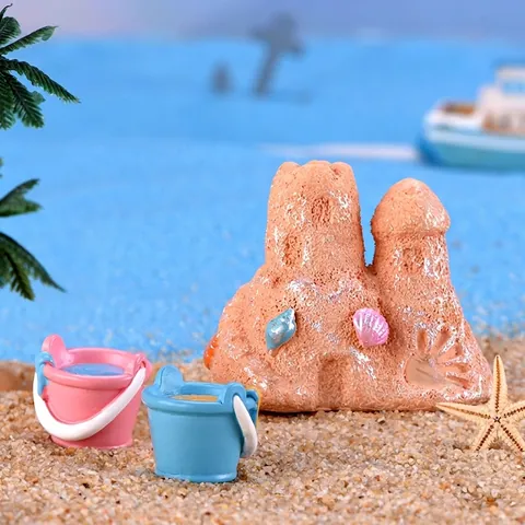 Style Méditerranéen Résine Château de Sable Sculpture Miniature Ornement Pour Aquarium Aménagement Paysager Décoration de Bureau
