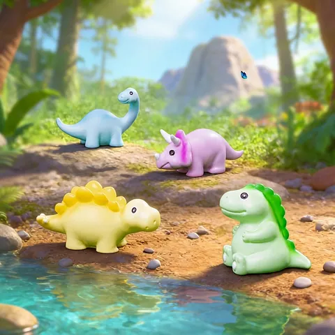 Figurine di Dinosauro in Resina Miniatura per Accessori Portachiavi Fai-da-te Micro Paesaggio Stegosauro T-Rex Triceratopo Animali Cartoon Decorazioni Casa