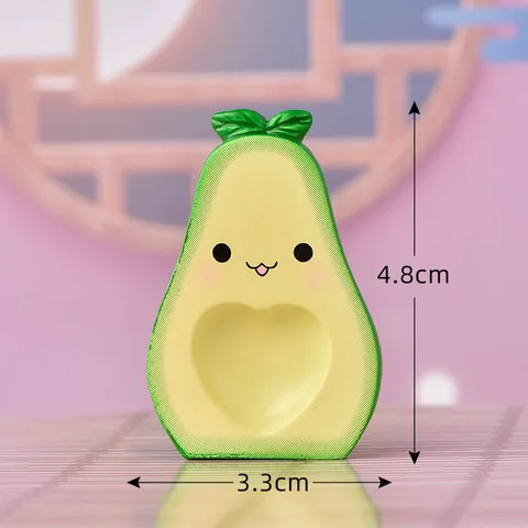 Miniature Avocado Sushi Resin Ornament Cute Cartoon Emotional Doll Micro Landscape Succulent Potted Plant DIY Decoration