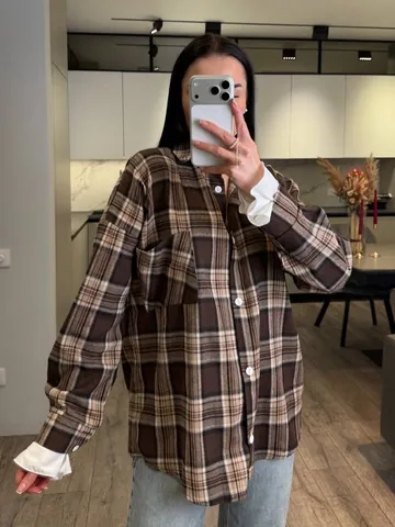 Dames Ruitjes Overhemd Lange Mouw Amerikaanse Vintage Patchwork Ruches Manchet Button Down Blouse Casual Geruit Overhemd Top