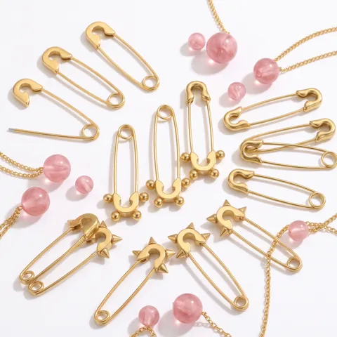 Roestvrijstalen Veiligheidsspeld Broches Voor DIY Sieraden Maken Minimalistische Punk Spike Kraal Decoratieve Spelden Voor Tassen Kleding