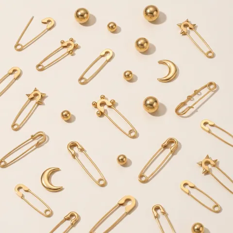 Roestvrijstalen Veiligheidsspeld Broches Voor DIY Sieraden Maken Minimalistische Punk Spike Kraal Decoratieve Spelden Voor Tassen Kleding