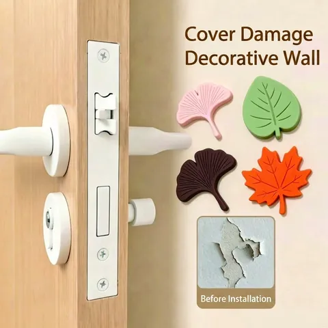5 Stuks Creatieve Blad Siliconen Deurstopper Wandbeschermer Mute Anti-Collisie Pad Voor Kinderen Veiligheid Huis Wandbescherming