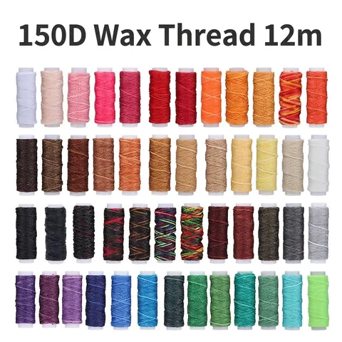 150D Flat Waxed Thread For Leather Sewing DIY Handmade Craft Tool Polyester Stitching Cord For Luggage Shoes Repairing