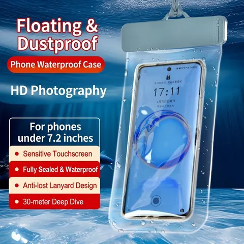 Wasserdichte Handytasche Touchscreen Unterwasser-Trockentasche Zum Schwimmen Tauchen Rafting Outdoor Universal Für Handys Unter 7.2 Zoll Mit Umhängeband