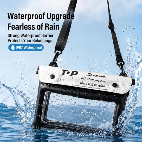 Large Capacity Universal Waterproof Phone Pouch Touch Screen Crossbody Bag For Swimming Diving Beach Outdoor PVC Dry Case