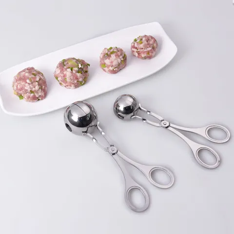 Stainless Steel Meatball Maker Scissor Style Manual Meat Baller Kitchen Mold Tool For Fish Balls Rice Balls Home Cooking Accessory