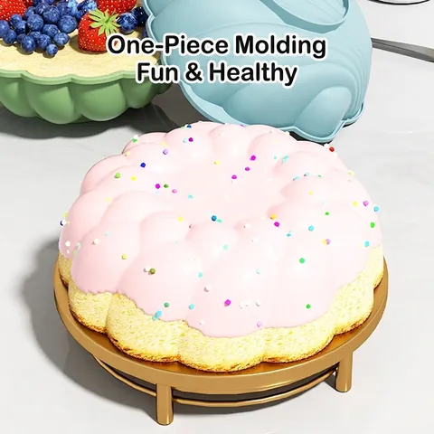 Silikon Kuchenform Blumen Muschel Backform Hitzebeständig Antihaft DIY Küche Gebäck Backwerkzeug
