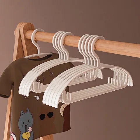 Children's Non-Marking Plastic Clothes Hangers Baby Toddler Non-Slip Wide Shoulder Hanger Seamless Drying Rack Modern Minimalist Laundry Organizer