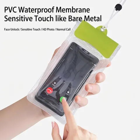 Wasserdichte Handyhülle Mit Aufblasbarer Airbag Hochtransparente Touchscreen-Kompatible Tasche Mit Umhängeband Zum Schwimmen Tauchen Strand Angeln Outdoor-Aktivitäten Universalhülle