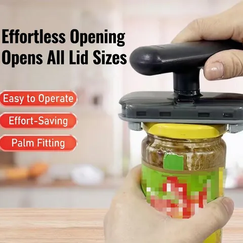 Manual Can Opener Labor Saving Jar Lid Remover Adjustable Bottle Opener Kitchen Gadget Multi Function ABS Handheld Opener
