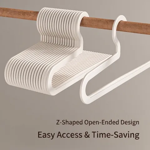 Modern Z-Shaped Open Side Pants Hanger Non-Slip PP Plastic Space Saving Hanger for Trousers Jeans Closet Wardrobe Organizer