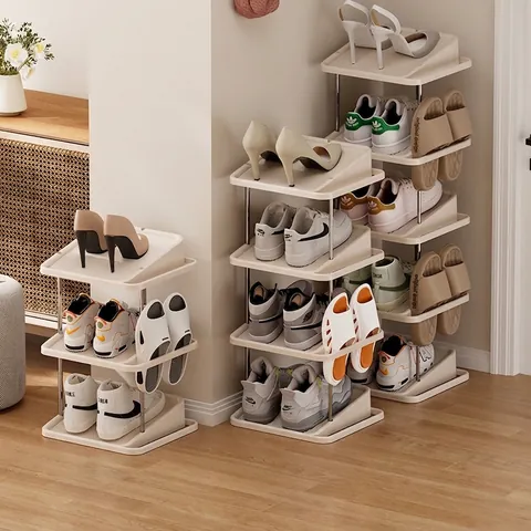 Multi-layer Foldable Shoe Rack Installation-Free Integrated Shoe Storage Shelf Space Saving Entryway Shoe Organizer Rack Home Furniture
