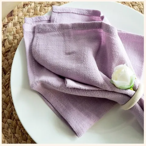 Solid Color Cotton Linen Cloth Napkins For Kitchen Dining Hotel Soft Absorbent Washable Tea Towel Placemats Table Decor Accessories