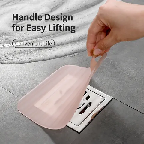 Creative Whale Tail Silicone Drain Cover Anti-Odor Floor Drain Mat For Bathroom Kitchen Sewer Deodorant Cover Square Filter