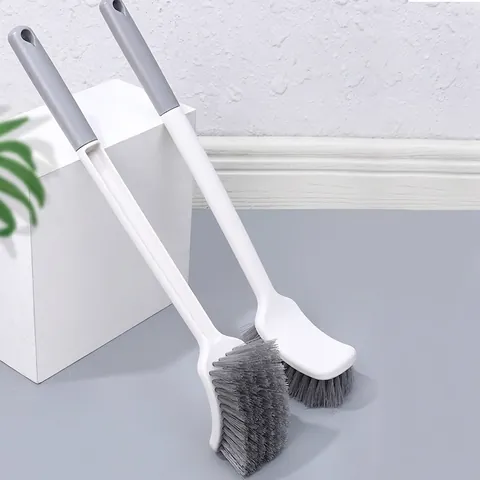 Curved Toilet Brush Long Handle Wall Mounted Bathroom Cleaning Brush With Dense Bristles For Deep Clean No Dead Corner
