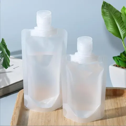 Refillable Travel Bags For Lotion Shampoo Shower Gel Leak Proof Frosted Plastic Toiletry Bags Portable Squeeze Pouch For Toiletry Organizer