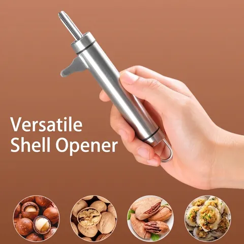 Manual Stainless Steel Macadamia Nutcracker Professional Nut Sheller Tool For Walnuts Hazelnuts Pecans Heavy Duty Kitchen Gadget