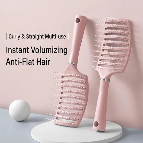 Spazzola per Capelli Ventilata Curva Professionale per Massaggio Cuoio Capelluto Pettine a Scheletro in ABS per Styling Volumizzante Spazzola Districante Unisex