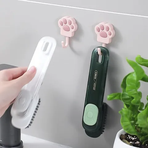 Hydraulic Press Shoe Brush Soft Bristles Multipurpose Cleaning Brush With Liquid Reservoir Portable Household Scrubber