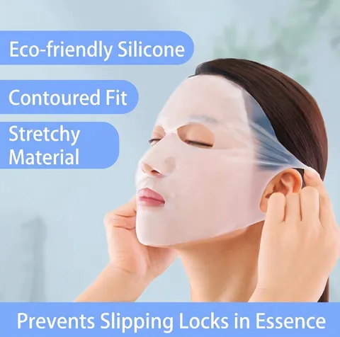 Herbruikbare Siliconen Masker Cover 3D Oorhaak Ontwerp Gezichtswikkel Voorkom Essentieverdamping Waterdichte Masker Cover Schoonheidstool