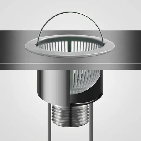 Kitchen Sink Strainer PP Plastic With Stainless Steel Handle Anti-Clogging Bathroom Floor Drain Filter Mesh Hair Catcher