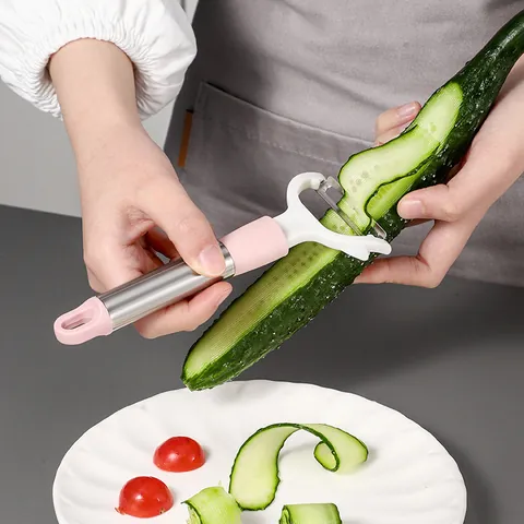 Multifunctionele Roestvrijstalen Groenteschiller Ergonomisch Handvat Fruitschiller Voor Aardappelen Appels Wortelen Keukengerei