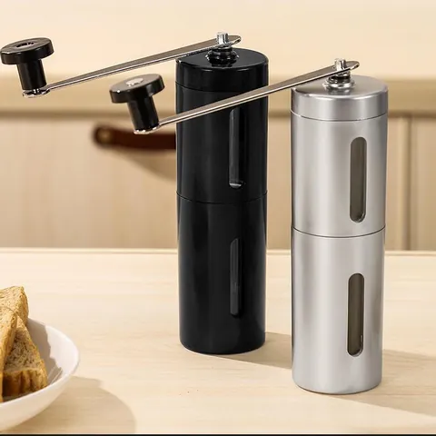 Portable Manual Coffee Grinder Hand Crank Mill with Ceramic Burr Adjustable Stainless Steel Hand Mill for Travel Home Office