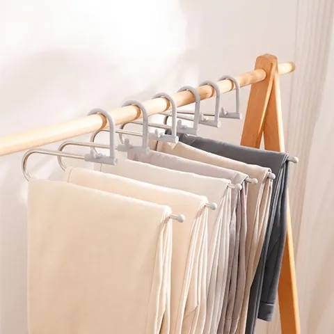 Z-Förmiger Gänsetyp Hosenbügel Rutschfest Zinklegierung Offener Kleiderbügel Platzsparend Hochbelastbarer Hosen Organizer Für Den Schrank