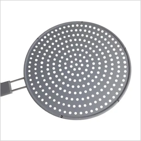Multipurpose Silicone Splatter Screen With Stainless Steel Handle Perforated Pot Lid Splatter Guard For Overspill Protection Cooking Straining