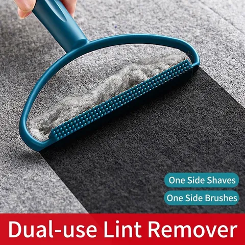Portable Manual Double Sided Lint Remover Copper Head Fuzz Shaver For Clothes Carpet Pet Hair Cleaner Home Cleaning Tool