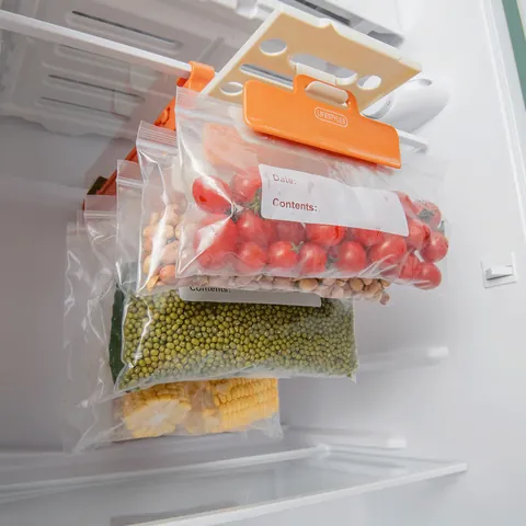 Refrigerator Hanging Storage Rack Slide Rail Food Bag Sealing Clips Organizer Space Saving Kitchen Cabinet Shelf Drawer Rack