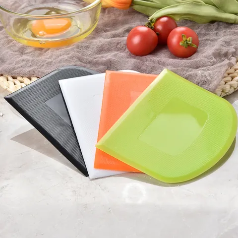 Plastic Cake Scraper Dough Bench Scraper D-Shaped Bowl Scraper For Baking Bread Cream Decorating Kitchen Slicer Tool